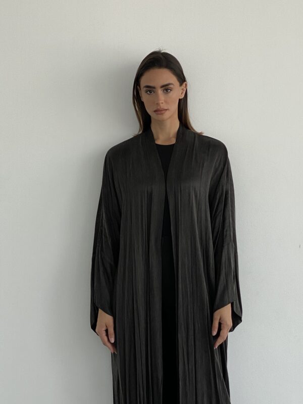 IMG 0298 scaled - Dark Grey Simple Abaya (RTW) 1