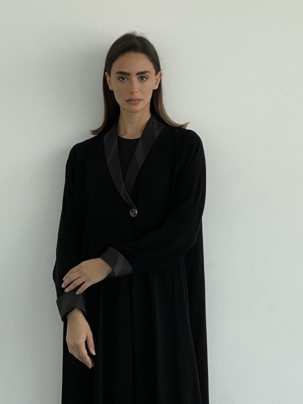 IMG 0670 scaled - Classic Black Abaya (RTW) 2